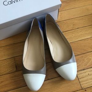 Calvin Klein blue silver white flat